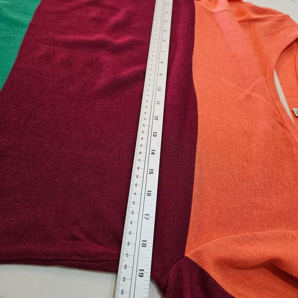 J.Crew Colorblock Lightweight Sweater Medium Linen Blend  Boatneck Preppy - Picture 6 of 8